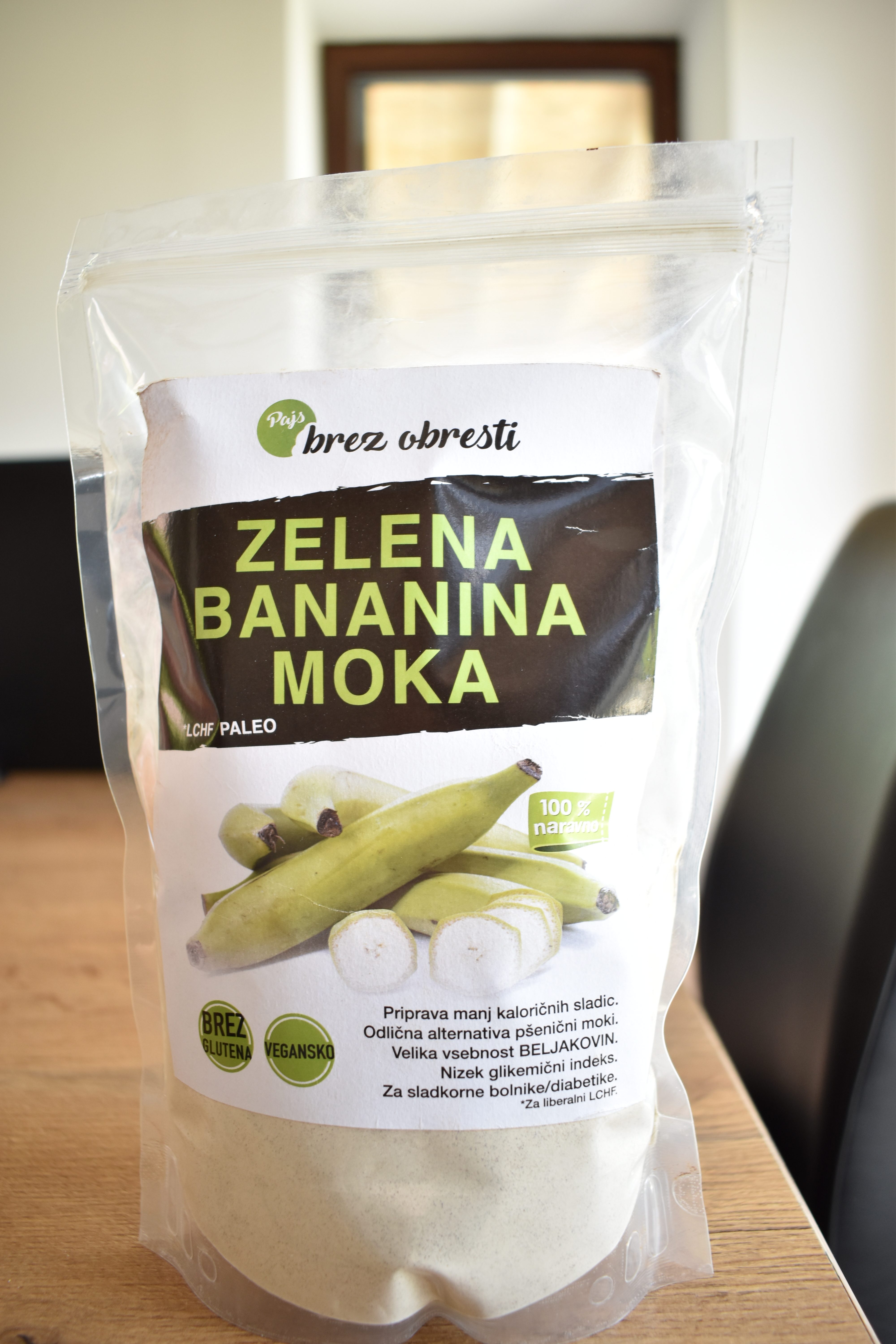 Zelena bananina moka brez glutena